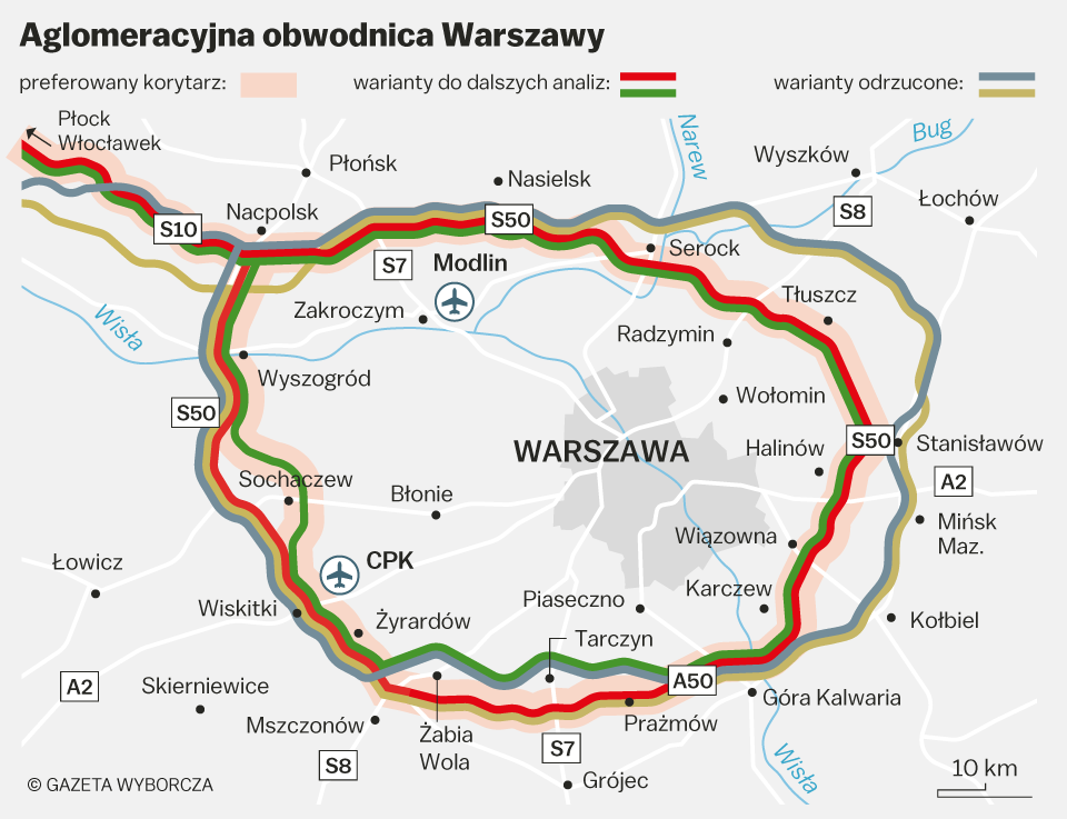 Autostradowa Obwodnica Warszawy Ktoredy Ma Biec I Kiedy Powstanie