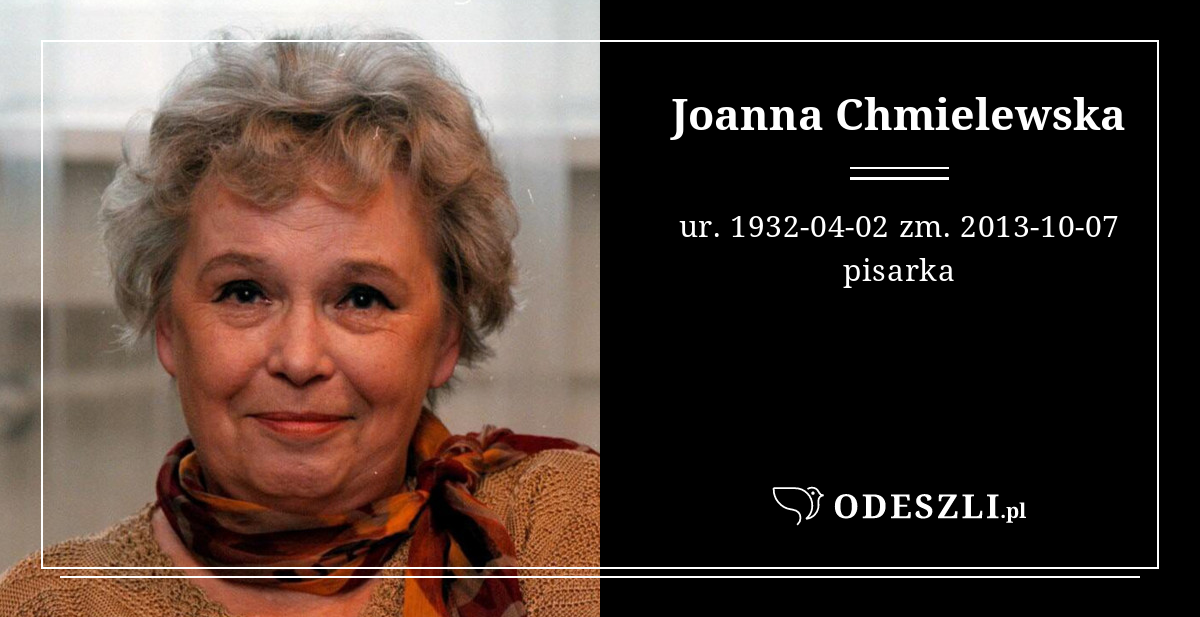 Joanna Chmielewska Miejsca Pamięci Odeszlipl 4454