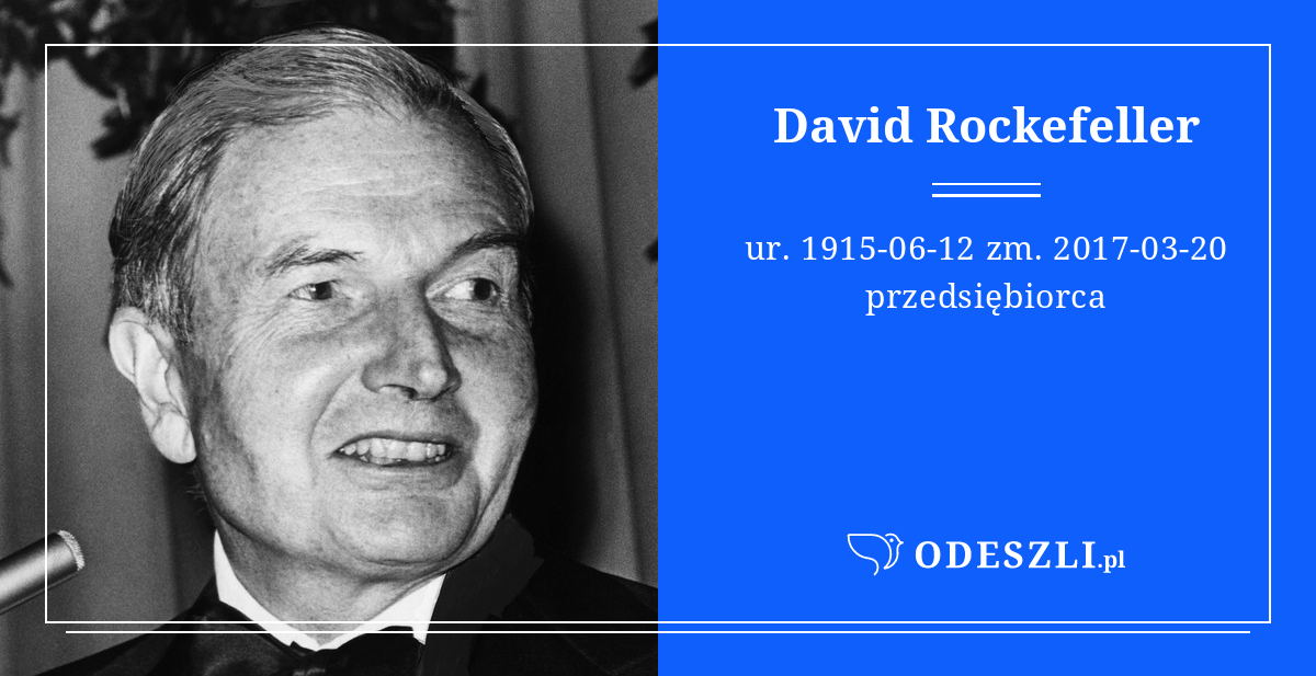 PORTRET z HISTORIĄ David Rockefeller